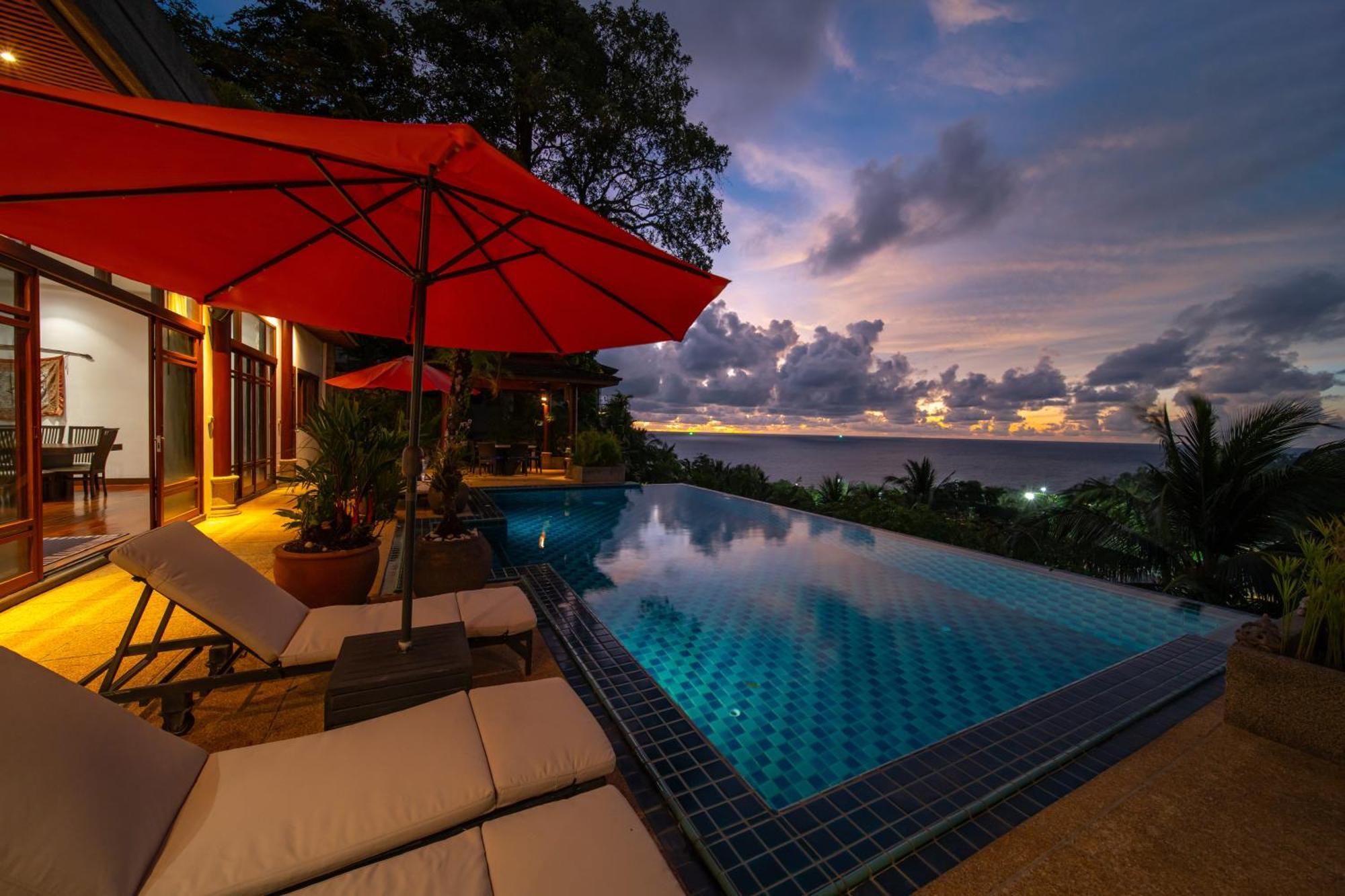 プーケット Surin Luxurious 6Br Private Swimming Pool Stunning Sunsetヴィラ エクステリア 写真