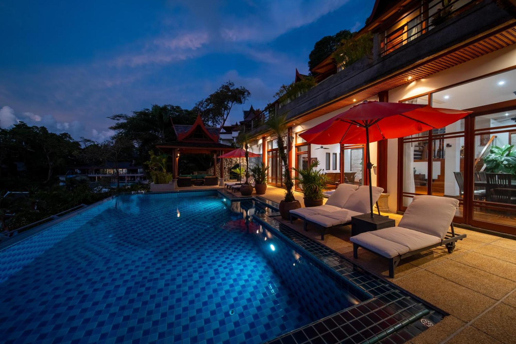 プーケット Surin Luxurious 6Br Private Swimming Pool Stunning Sunsetヴィラ エクステリア 写真