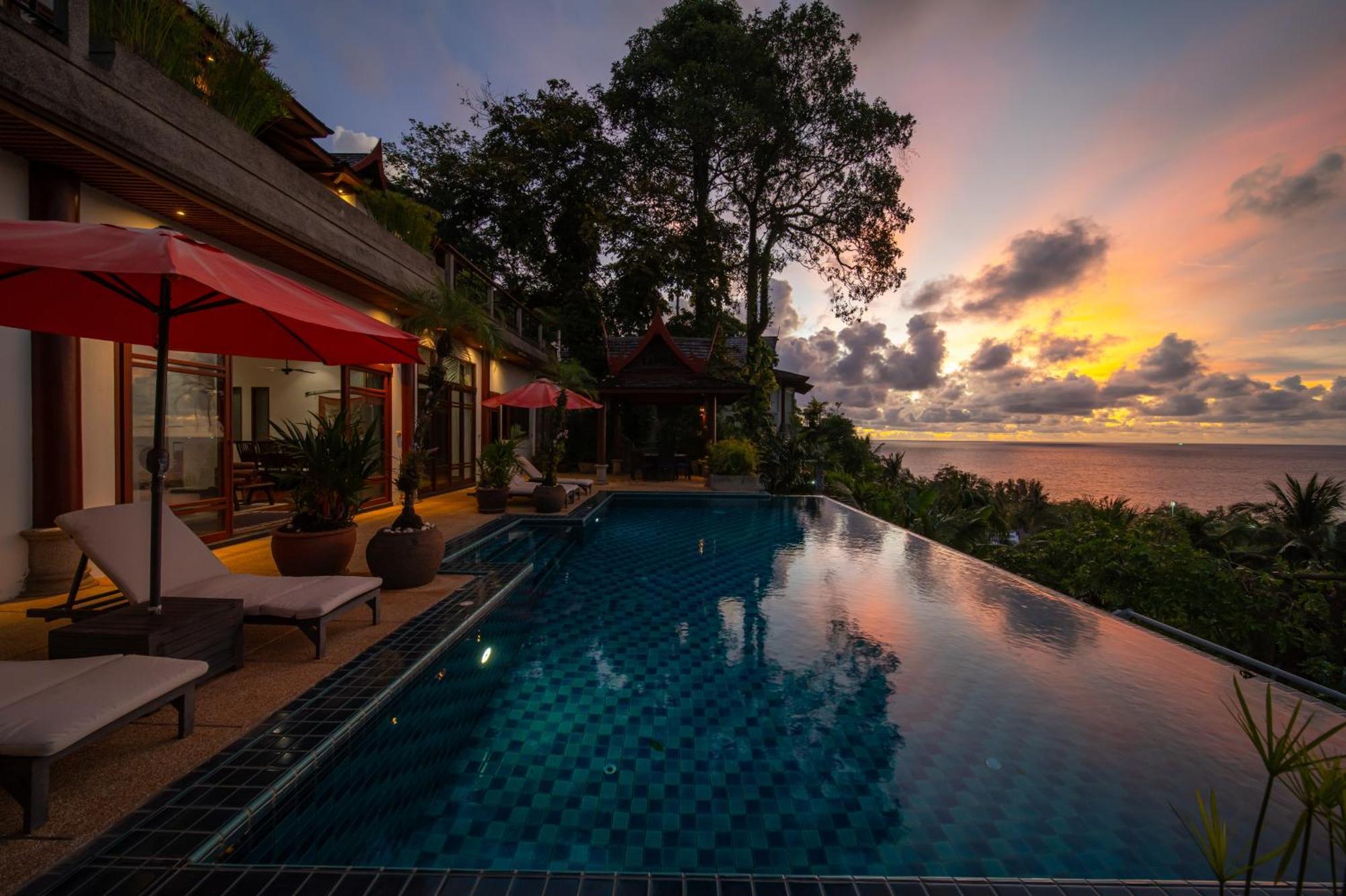 プーケット Surin Luxurious 6Br Private Swimming Pool Stunning Sunsetヴィラ エクステリア 写真